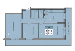 Акварели-3 | Дом 1 - Планировка трехкомнатной квартиры (и больше) в ЖК Акварели в Краснодаре