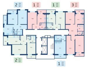 Литер 3.1 - Планировки квартир в ЖК Бауинвест в Краснодаре
