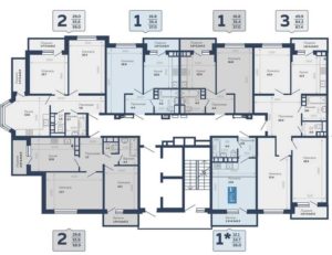 Литер 5.1 - Планировки квартир в ЖК Бауинвест в Краснодаре