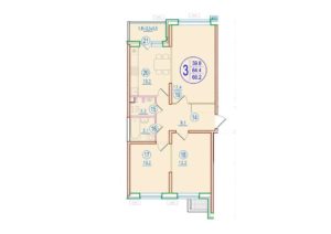Литер 2.3; 2.4 - Планировка трехкомнатной квартиры (и больше) в ЖК Sport village в Краснодаре