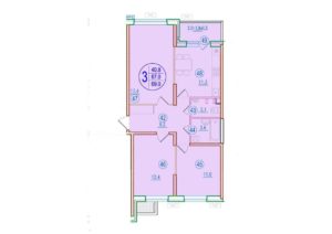 Литер 2.3; 2.4 - Планировка трехкомнатной квартиры (и больше) в ЖК Sport village в Краснодаре